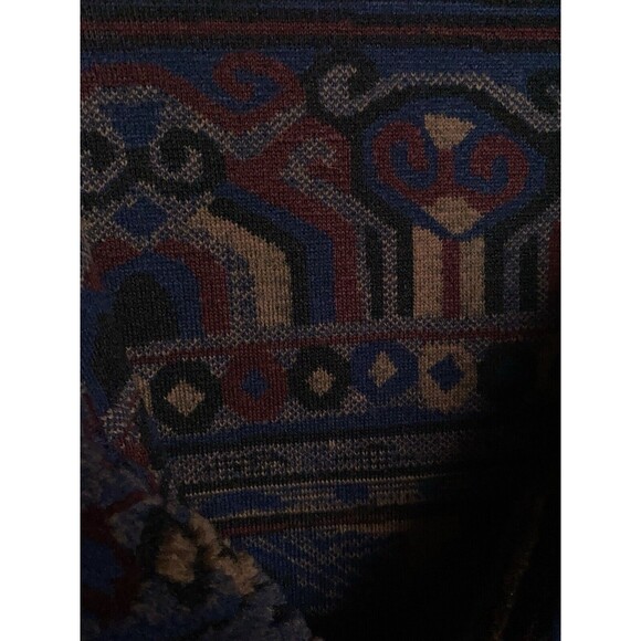 VTG Womens Sweater Sz 1X ? 2X ? Vtg 90s Aztec Fleece Pullover 52" Chest - Picture 10 of 12